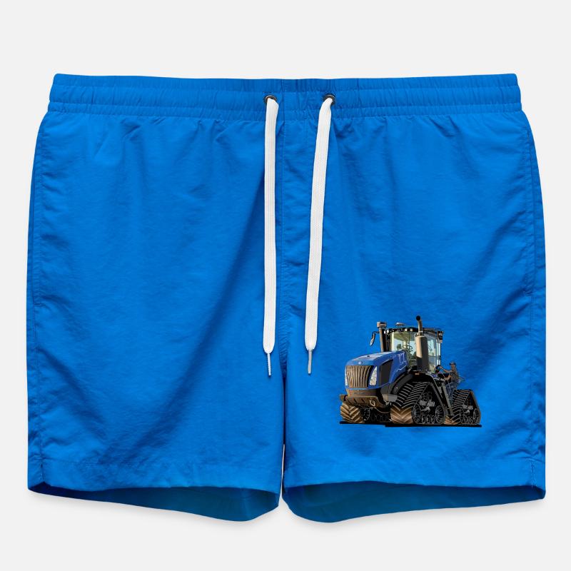 Tractor with crawler drive - Swim Trunks - cobalt blue