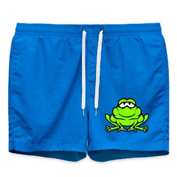 Frosch Kröte lächelt lustig Comic glücklich Cool - Badeshorts - Cobalt blue - Vorne