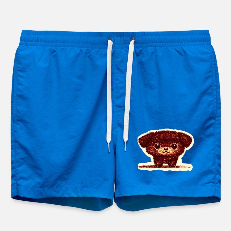 Winziges Hündchen (Rot) - Badeshorts - Cobalt blue
