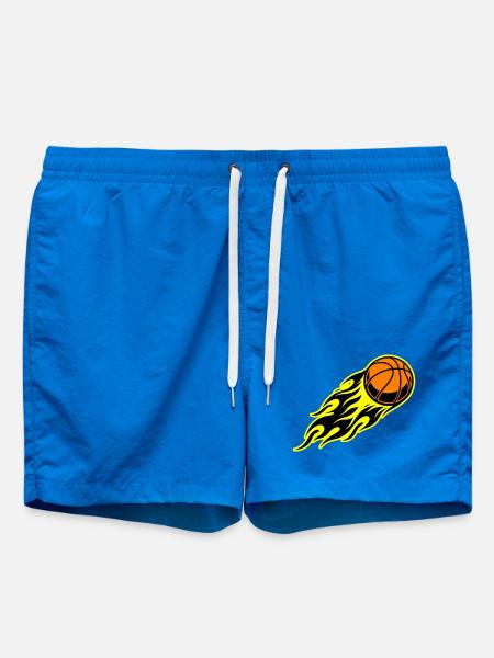 Basketball flame - Swim Trunks - cobalt blue
