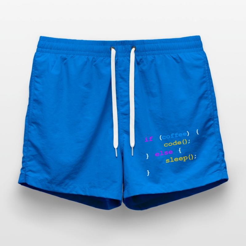 No Coffee No Code Programmer Computer Scientist Swim Trunks