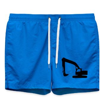 Excavator Power – Construction Life - Swim Trunks - cobalt blue - Front