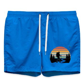 Sonnenuntergang Wanderer Pfad - Badeshorts - Cobalt blue - Vorne - AI Model Male 185 light (185cm)