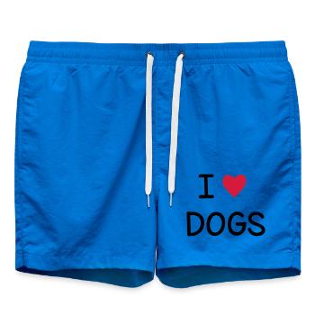 I love dogs I gift idea - Swim Trunks - cobalt blue - Front