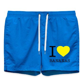 I LOVE BANANAS Banana - Swim Trunks - cobalt blue - Front