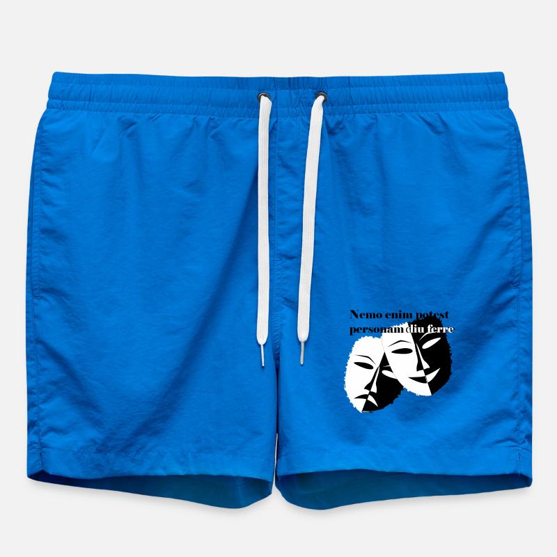 Latein Sprüche Masken Rom Geschenkidee witzig - Badeshorts - Cobalt blue