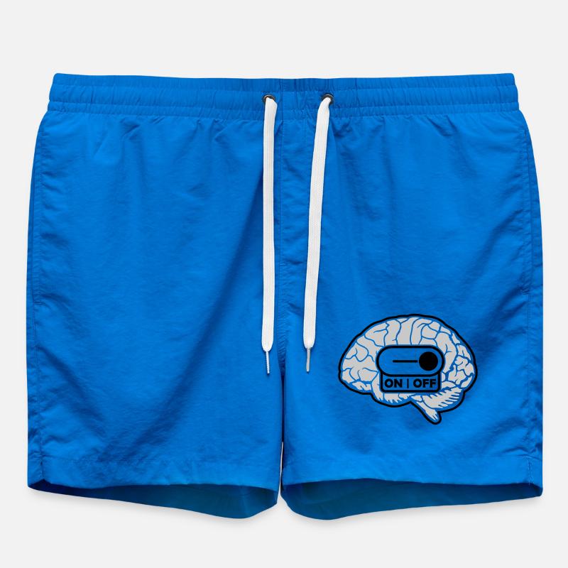 Turn off the brain switch - Swim Trunks - cobalt blue
