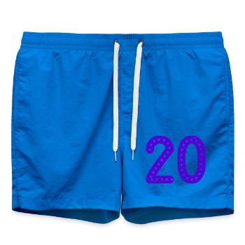 20. 20 JAHRE. 20-JÄHRIGES JUBILÄUM. 20-JÄHRIGES JUBILÄUM. - Badeshorts - Cobalt blue - Vorne