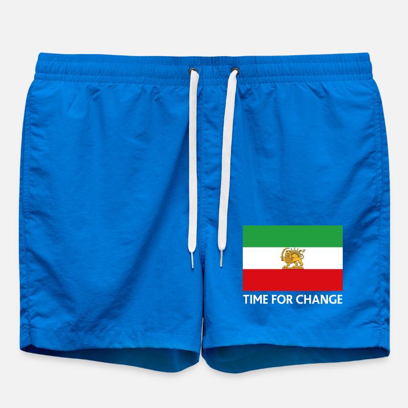Time for Change Iran Flag - Swim Trunks - cobalt blue