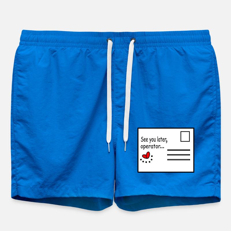 See_you_later_operator - Swim Trunks - cobalt blue