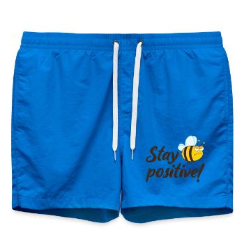 Stay Positive Grumpy Bee Humor Outfit - Badeshorts - Cobalt blue - Vorne