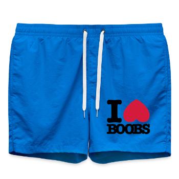 I_love_boobs - Swim Trunks - cobalt blue - Front