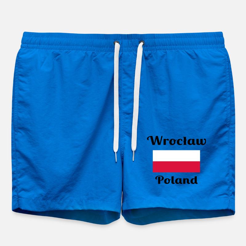 Wrocław, Pologne - Imprimés élégants - Short de bain - cobalt blue