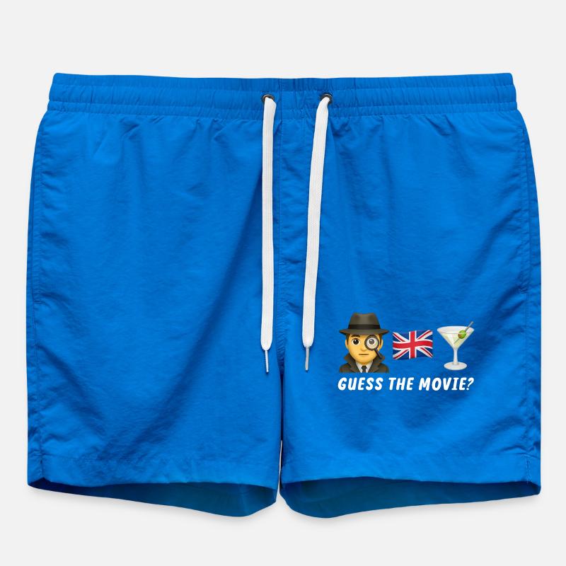 Thème policier avec symbole britannique - Short de bain - cobalt blue