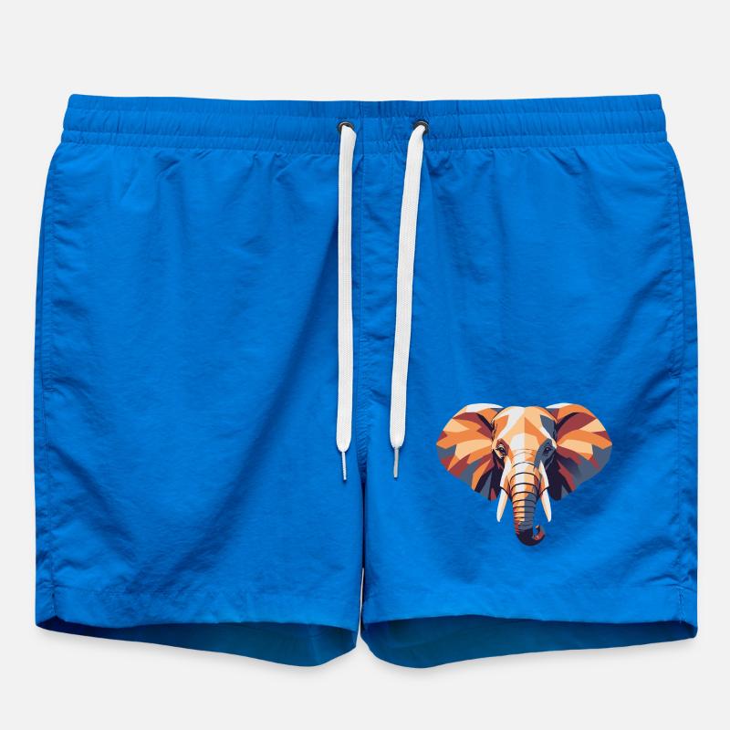 Elefant_farbe_poly - Badeshorts - Cobalt blue