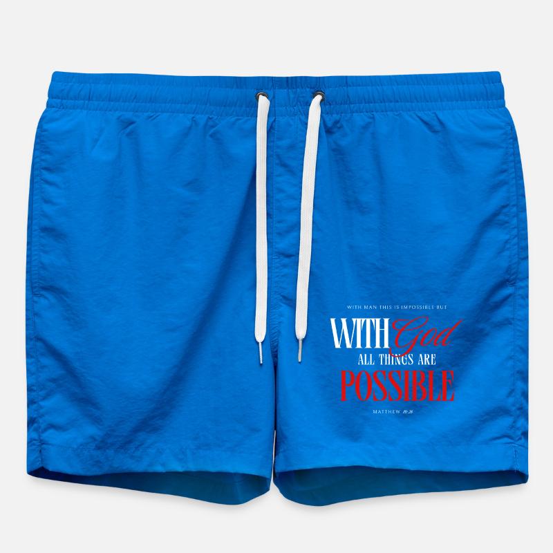 Avec Dieu, tout est possible - Short de bain - cobalt blue