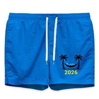 Hammock Palm Trees 2026 - Swim Trunks - cobalt blue - Front