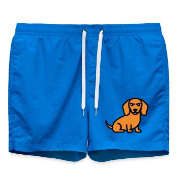 Bande dessinée Dachshund Dog Brown - Short de bain - cobalt blue - Devant