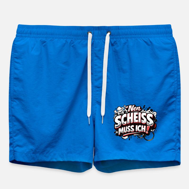 Nen Scheiss Muss Ich freches Statement - Badeshorts - Cobalt blue