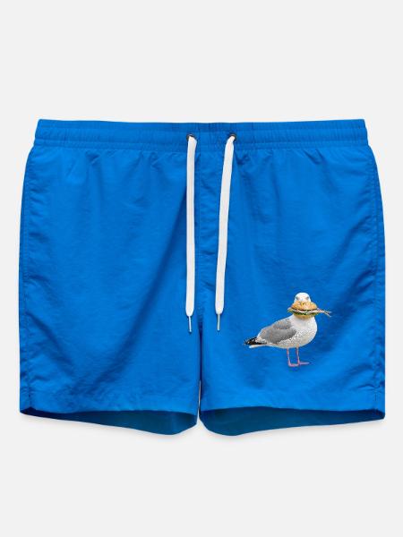Silbermoewe-mit-Fischbroetchen Möwe - Badeshorts - Cobalt blue