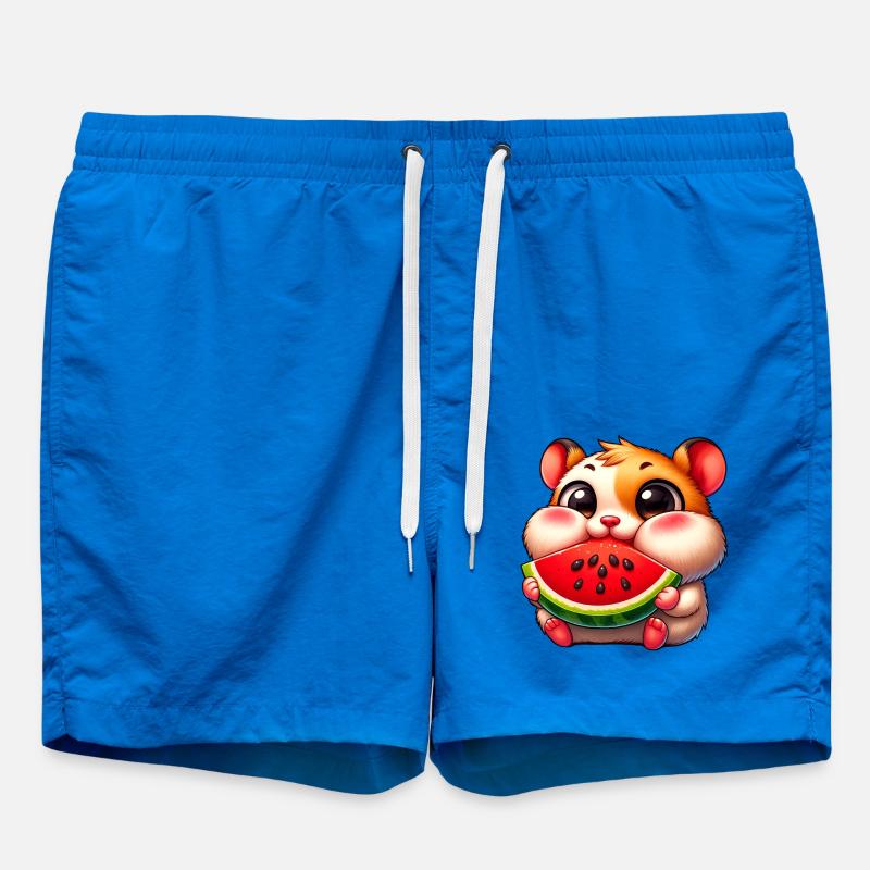 Mignon Dessin Animé Hamster Melon - Short de bain - cobalt blue