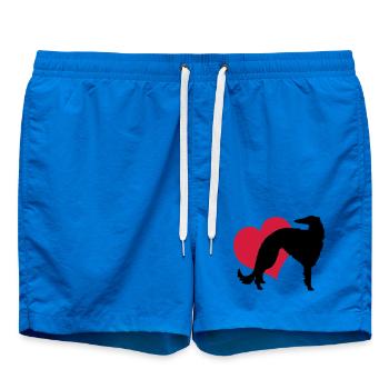 Borzoi my love - Swim Trunks - cobalt blue - Front
