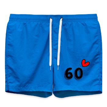 60. 60 ANS. 60e ANNIVERSAIRE. ANNIVERSAIRE 60 ANS. - Short de bain - cobalt blue - Devant