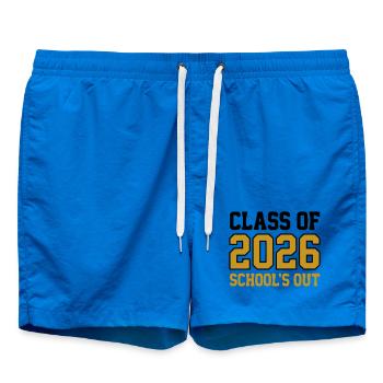 Class of 2026 Schools Out Logo - Badeshorts - Cobalt blue - Vorne