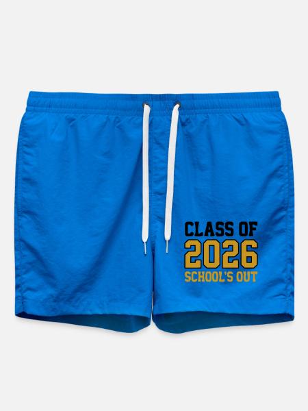 Class of 2026 Schools Out Logo - Swim Trunks - cobalt blue