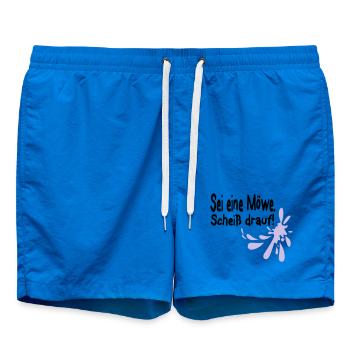 Möwen Scheiß drauf--3 - Badeshorts - Cobalt blue - Vorne