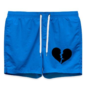 Gebrochenes Herz, broken heart - Badeshorts - Cobalt blue - Vorne