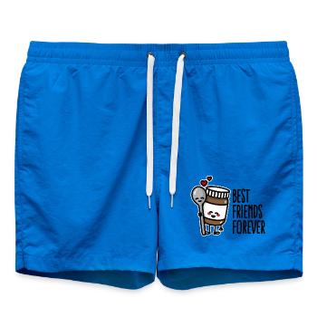 Best friends forever chocolate spread / spoon BFF - Short de bain - cobalt blue - Devant