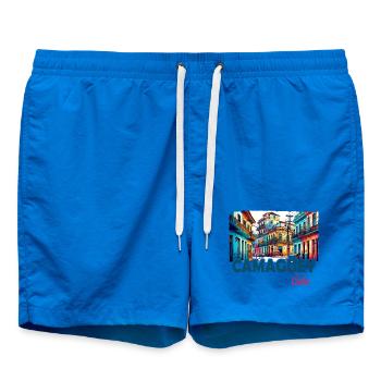 Camagüey, Cuba, Caraïbes, Design - Short de bain - cobalt blue - Devant