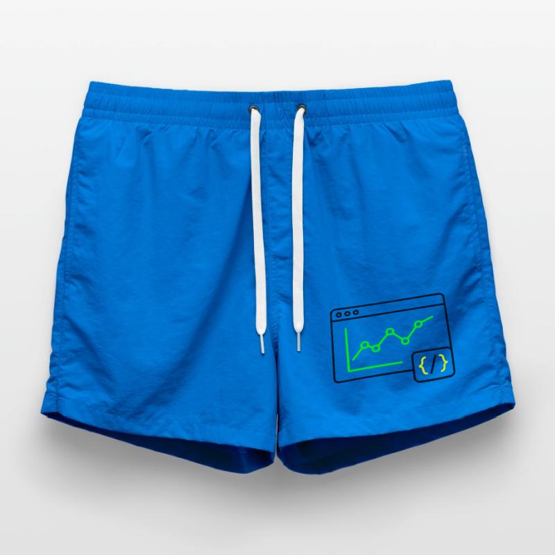 Web Analysis Chart Coding Browser Vector Swim Trunks