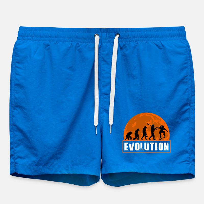 Skateboard Evolution Retro Sunset Skater - Badeshorts - Cobalt blue