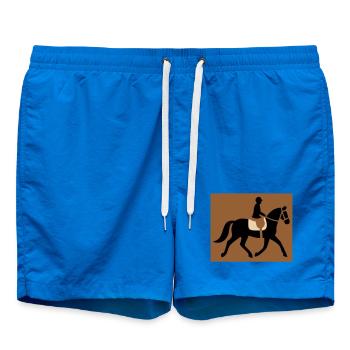 Equestrian Horse Rider Hobby - Swim Trunks - cobalt blue - Front