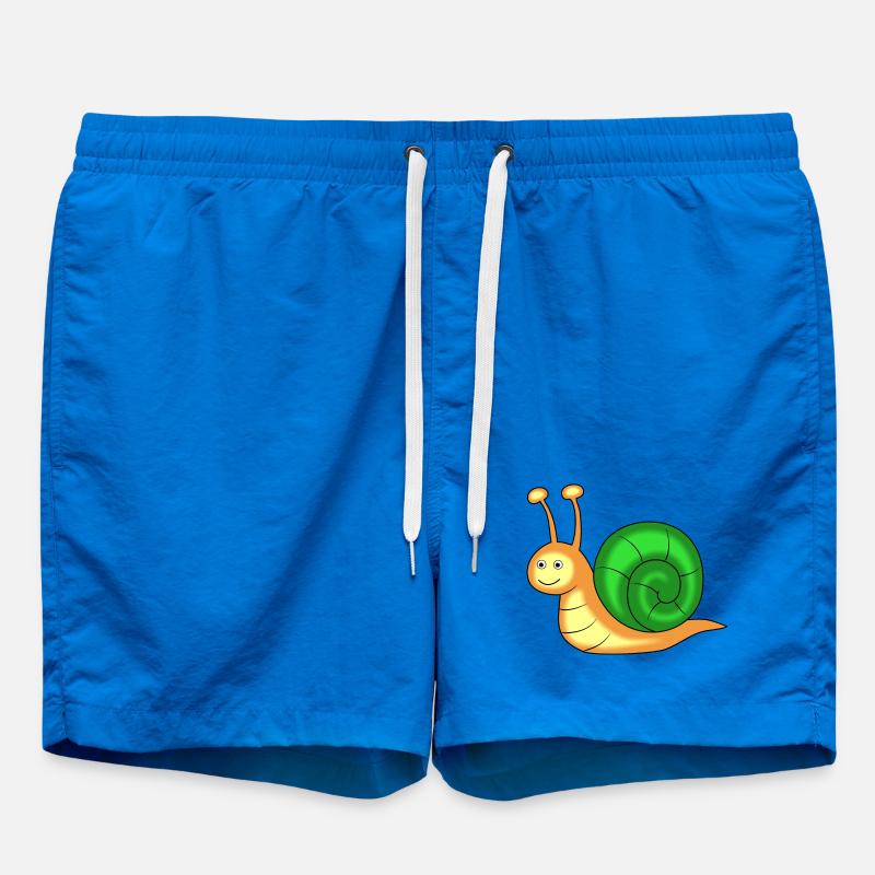 snail - Swim Trunks - cobalt blue