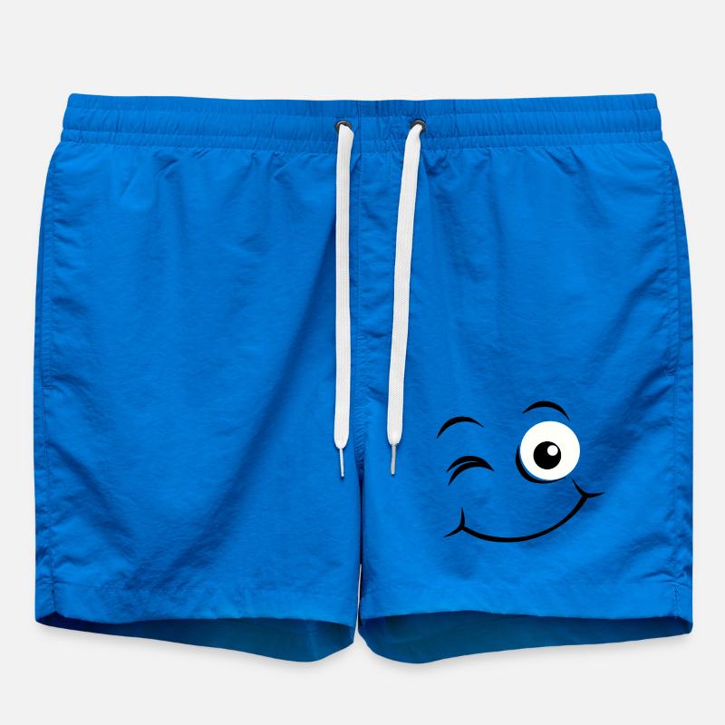 Emoticon Happy face - Swim Trunks - cobalt blue
