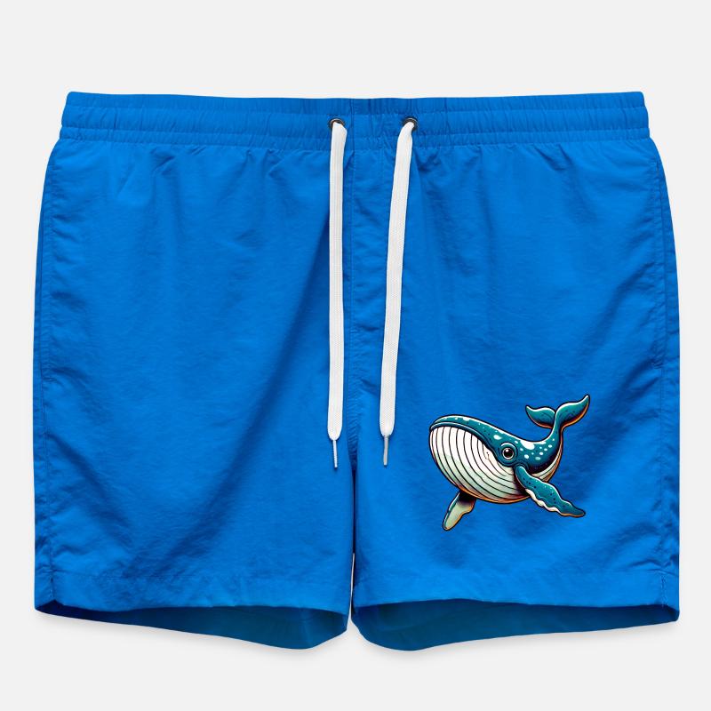 Whale - Swim Trunks - cobalt blue