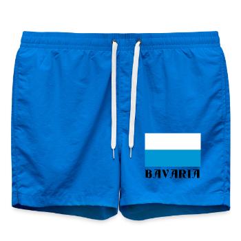 Ligne horizontale blanc-bleu-noir - Short de bain - cobalt blue - Devant