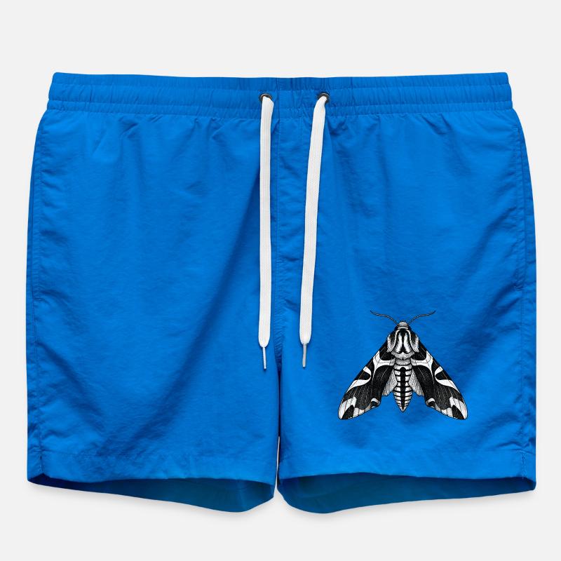 Moth Shadow Pattern Moth Black Moth - Swim Trunks - cobalt blue