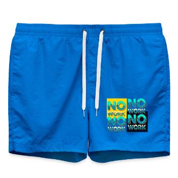 No work with waves - Swim Trunks - cobalt blue - Front