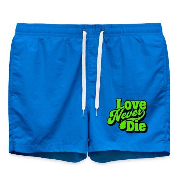 Love Never Die Neon Schriftzug - Badeshorts - Cobalt blue - Vorne