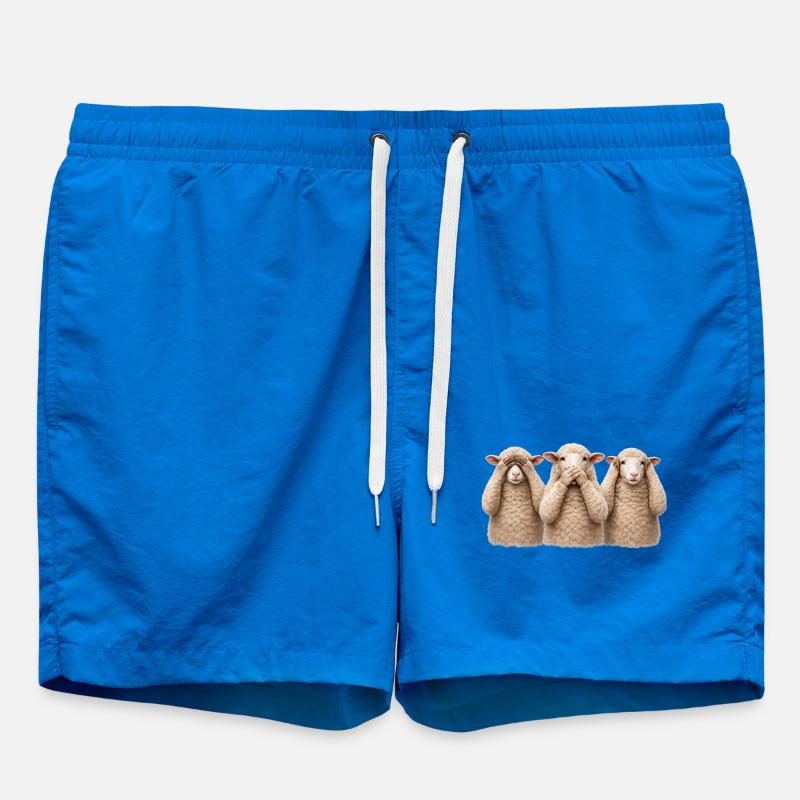 The Three Sheep - Swim Trunks - cobalt blue