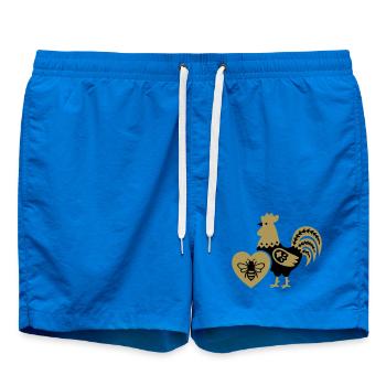 Rooster Bee Farm Cottagecore Vie à la campagne - Short de bain - cobalt blue - Devant