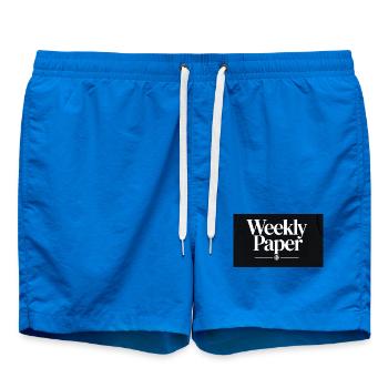 Wochenzeitung World Globe - Badeshorts - Cobalt blue - Vorne
