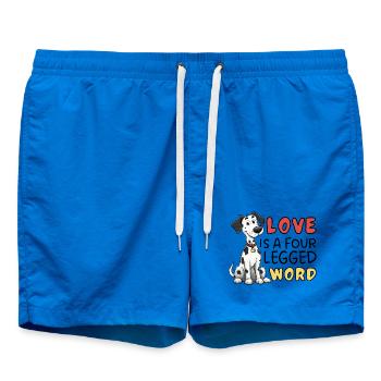 Dalmatinische Liebe ist ein Wort mit vier Buchstaben - Badeshorts - Cobalt blue - Vorne - AI Model Male 185 light (185cm)