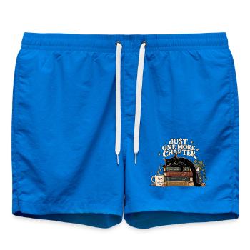 Just One More Chapter Katze - Badeshorts - Cobalt blue - Vorne - AI Model Male 185 light (185cm)