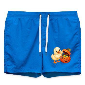 Küken im Halloween Kürbis-Schatz - Badeshorts - Cobalt blue - Vorne - AI Model Male 185 light (185cm)