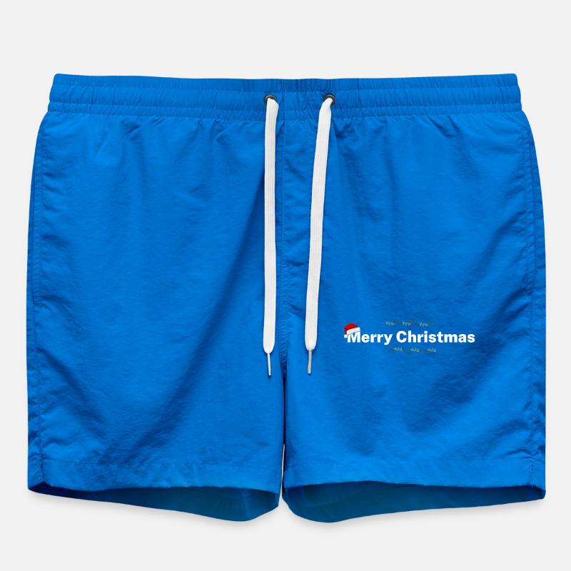 Merry Christmas – Festive Design - Swim Trunks - cobalt blue
